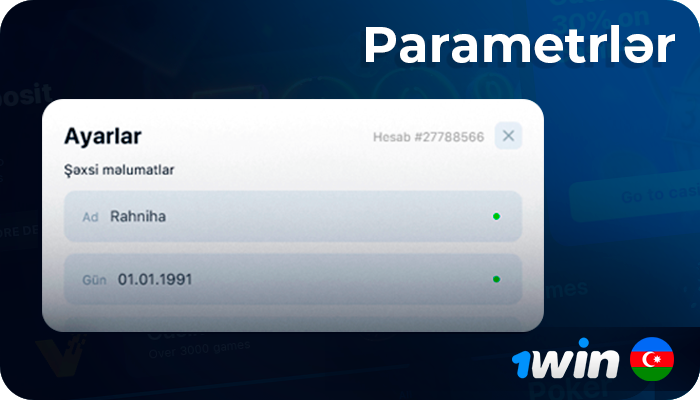 Şəxsi hesab, qeydiyyat məlumatları - 1Win AZ şəxsi hesabınızdakı məlumatları dəyişdirmək üçün nəyi bilməlisiniz